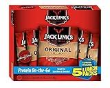 Jack Link's Beef Jerky 5 Count Multipack, Original, 5, 0.625 oz. Bags - Flavorful Meat Snack for Lunches, Ready to Eat - 7g of Protein, Made with 100% Beef - No Added MSG** or Nitrates/Nitrites