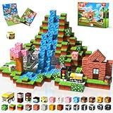 Magneverse 100 PCS 0.8in Magnetic Blocks - Magnet Toys & Magnetic Building Blocks Cubes, Stacking Magnets, STEM Toys for School Acitivities, Birthday Gifts for Boys Age 3+ Years Old (Theme: Forests)