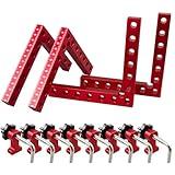 NOEAIKE Corner Clamps for Woodworking,4 Pack 90 Degree Clamps Woodworking Right Angle Clamps5.5"x 5.5"Aluminum Positioning Squares for Picture Frame,Cabinets,Drawers