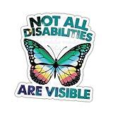 TODOLIA (3Pcs-3in) Not All Disabilities are Visible Sticker Mental Health Awareness Sticker SPED Teacher Special Education ABA BCBA Decal Gift Decoration Planner Helmet Bumper Vehicle