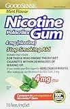 GoodSense Nicotine Polacrilex Uncoated Gum 4 mg (nicotine), Mint Flavor, Stop Smoking Aid; quit smoking with nicotine gum, 110 Count
