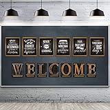 DUAIAI 13 Pieces Industrial Chic Bulletin Board Posters, Inspirational Quote Positive Affirmation Motivational Posters with Welcome Sign for School Decor Classroom Decorations