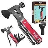 RoverTac 14-in-1 Multitool Camping Axe Hatchet – Essential Camping Gear with Knife, Hammer, Saw, Bottle Opener, Screwdriver – Multi Tool with Sheath – Gifts for Men, Dad, and Outdoor Adventures