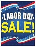 P70LBR "Labor Day Sale" Holiday Patriotic Seasonal Vinyl Window Sale Sign Posters Retail Business Store Signs (P70-38" x 50")