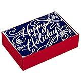 Hallmark Christmas Cards Boxed with Envelopes, Happy Holidays (40 Blue Holiday Cards)