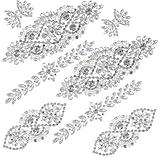 8 Pieces Crystal Rhinestone Applique Silver Wedding Applique Iron on Rhinestone Iron On Patch Rhinestone Hot Fix Applique for Bridal Wedding Dress Clothes Sash Crystal Belt DIY Sewing Appliques