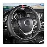 Carbon Fiber Car Steering Wheel Cover, Universal 15 inch Breathable Anti Slip Steering Wheel Covers, Car Interior Accessories for Men and Women, Fit for Most Car, Trucks, SVU
