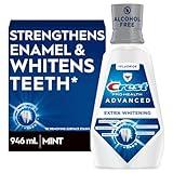 Crest Pro-Health Advanced Mouthwash, Alcohol Free, Extra Whitening, Energizing Mint Flavor, 946 mL (32 fl oz)