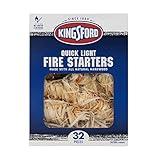 Kingsford Quick Light Fire Starters | Wooden Fire Starters Made with All Natural Hardwood for Grilling, Campfires, & Outdoor Fireplaces | 32 Count Fire Starter Rolls