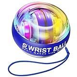 JIN BD Wrist Trainer Ball Auto-Start Strengthener Gyroscopic Forearm Exerciser Gyro for Strengthen Arms, Fingers, Bones and Muscles with LED Light，Blue