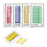 48PCS Kids Plastic Prepared Slides for Microscope of Animals Insects Plants Flowers Sample Specimens for Basic Biological Science Education #81053