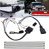 KDOWES 2 Pack Western Fisher Snow Plow 9 Pin Truck & Plow Side Repair Harness Truck Side 49308 & Plow Side 49317,Snow Plow Attachments & Accessories