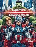 Superhero coloring sheets: Book pages for kids