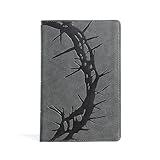 CSB Large Print Personal Size Reference Bible, Charcoal LeatherTouch Crown of Thorns, Red Letter, Presentation Page, Cross-References, Full-Color Maps, Easy-to-Read Bible Serif Type