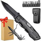 Gifts for Men Him Dad,Pocket Multitool Knife,Christmas Stocking Stuffers,Anniversary Birthday Gifts for Husband Boyfriend Guy Groomsmen,Fathers Day Dad Gifts,Cool Gadget for Hiking,Camping,Outdoor