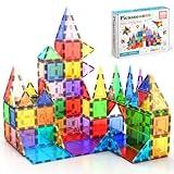 PicassoTiles 100 Piece Set 100pcs Magnet Building Tiles Clear Magnetic 3D Blocks Construction Playboards, Creativity Beyond Imagination, Inspirational, Recreational, Educational Conventional