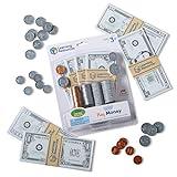 Learning Resources Pretend Play Money - Math Manipulatives For Kids, Kids Bank, Plastic Coins, Cash Register, Toddler , Homeschool Supplies, Fine Motor Skills, Teaching Set Manipulatives