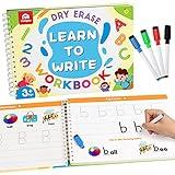 Coogam Learn to Write Workbook, Numbers Letters Practicing Book, ABC Alphabet Sight Words Handwriting Educational Montessori Toy for Home Classroom Kindergarten Preschool Kids