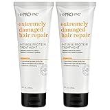 Hi-Pro-Pac Hair Mask - Extremely Damaged Hair Repair - (2-Pack) 8 fl oz - Intense Protein Treatment Masque - Deeply Conditions, Fortifies, and Helps Prevent Split Ends and Breakage