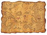 Plastic Treasure Map Party Accessory (1 count) (1/Pkg)