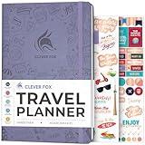 Clever Fox Travel Journal – Vacation & Road Trip Itinerary Planner Organizer & Traveling Memory Diary – A5 Traveler Adventure Notebook (Lavender)