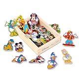 Melissa & Doug Wooden Mickey Mouse Character Magnets (20 pcs) - Cute Fridge Magnets For Toddlers Ages 2+