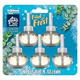 Glade PlugIns Refills Air Freshener, Scented and Essential Oils for Home and Bathroom, First Frost, Limited Edition Scent, 3.35 Fl Oz, 5 Count