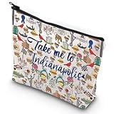 G2TUP Indianapolis Indiana Travel Cosmetic Bag Indianapolis Landmarks Souvenirs Gift Take Me To Indianapolis Zipper Pouch Bag Indianapolis Merch (Indianapolis)