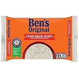 BEN'S ORIGINAL Enriched Long Grain White Rice, Parboiled Rice, 10 lb Bag