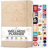 Legend Wellness Planner & Food Journal – Daily Diet & Health Journal with Weight Loss, Measurement & Exercise Trackers – Lifestyle & Nutrition Diary – Lasts 6 Months, A5 Size – Seashell Gold