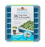 Burpee SuperSeed Seed Starting Tray | 36 Cell Reusable Seed Starter Tray | for Starting Vegetable, Flower & Herb Seeds | Indoor Grow Kit for Plant Seedlings | for Germination Success