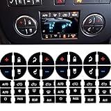 2 Packs AC Dash Button Repair Kit -Compatible with Chevy, Best for Fixing Ruined Faded A/C Control Buttons - Decal Replacement Fits Select 07-14 GM Vehicles - Car SUV Van Truck Accessories
