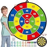 29" Large Dart Board for Kids, Kids Double-Sided Dart Board with Sticky Balls and Darts, Indoor/Outdoor Sport Fun Party Play Game Toys, Gifts for 3 4 5 6 7 8 9 10 11 12 Year Old Boys Girls