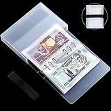 100 Pocket Currency Album - 7 × 4 inch Portable Banknotes Holder Dollar Paper Money Sleeves Storage Book for Bills Documents Tickets Trading Cards Stamps Collection Supplies AN0501BK