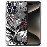 Tanjiro Popular Manga Artwork Silicone Phone Case - Anime Design Tempered Glass Protective Shell for iPhone 16 Pro Max