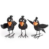 Factory Direct Craft Standing Resin Crow Crafted Decor Set