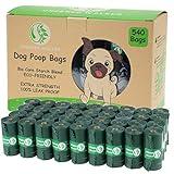 GREENER WALKER Poop Bags for Dog Waste-540 Bags,Extra Thick Strong 100% Leak Proof Dog waste Bags (Deep Green)