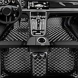 Custom Personalized Floor Mats for Cars，Luxury Full Coverage All Weather Car Floor Mats，Anti-Slip Leather Car Mat Set ，Custom Floor Mats for 99% of Cars, Trucks & SUVs (Black 8 White)