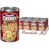 Campbell's Chunky Soup, Pub-Style Chicken Pot Pie Soup, 18.8 oz Can (Pack of 12)