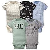 Gerber Baby Boys 5-Pack Short Sleeve Variety Onesies Bodysuits Hello Bear 0-3 Months