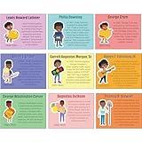 Noveread 9 Pcs Black History Month Posters 8.5''x11'' African American Inventions Posters Inspirational Famous Inventors Posters Classroom Wall Posters Art Decorations for School Students Teacher