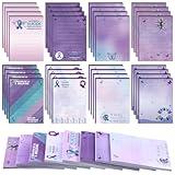 32 Pads Suicide Prevention Awareness Sticky Notes Bulk Purple Positive Psychology Affirmations Sticky Note for Suicide Prevention Awareness Mental Health Care Activities Supplies