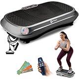 Lifepro Waver Vibration Plate Exercise Machine – High-Intensity Vibration for Muscle Activation, Full-Body Workout Vibrating Platform with Loop Bands, Fitness Equipment for Strength Toning & Fat Loss