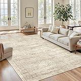 Soalmost 6x9 Area Rug for Living Room Washable 6x9 Rug Non-Slip Modern Rugs for Bedroom Dinning Room Ultra-Thin Indoor Beige Rug