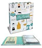 Better Kitchen Products Recipe Binder, 8.5" x 9.5" 3 Ring Binder Organizer Set (with 50 Page Protectors, 100 4" x 6" Recipe Cards & 12 Category Divider Tabs) Vintage Kitchen Design