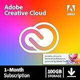 Adobe Creative Cloud | 20+ creative apps Plus 100GB Storage | 1-Month Subscription with Auto-Renewal, PC/Mac