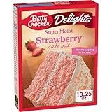 Betty Crocker Delights Super Moist Strawberry Cake Mix, 13.25 oz.
