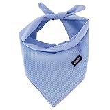 Gofshy Boy Dog Bandanas Blue Stripes Printing Adjustable Dog Breed Bib Cute Cotton Scarf Handkerchief for XLarge&Large Dogs