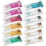 No Cow Protein Bars, Brand Sampler Pack - Healthy Snacks, 20g Vegan Protein, High Fiber, Low Sugar, Keto Friendly, Dairy & Gluten Free (12 Count)