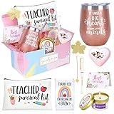 NaiCeay Best Teacher Gifts, Teacher Christmas Gifts, Teacher Appreciation Gifts for Women, Back to School Gifts for Teachers,Thank You Gifts for New Teacher-12 oz Teacher Tumbler Set